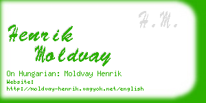 henrik moldvay business card
